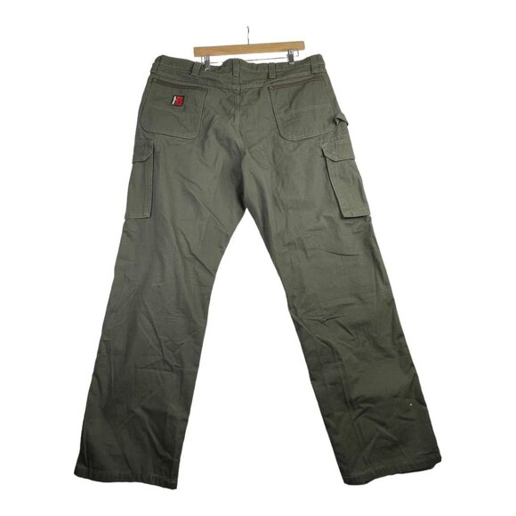 RIGGS Workwear By Wrangler Cargo Ranger Pants size 42 x‎ 32 Green - Picture 6 of 9